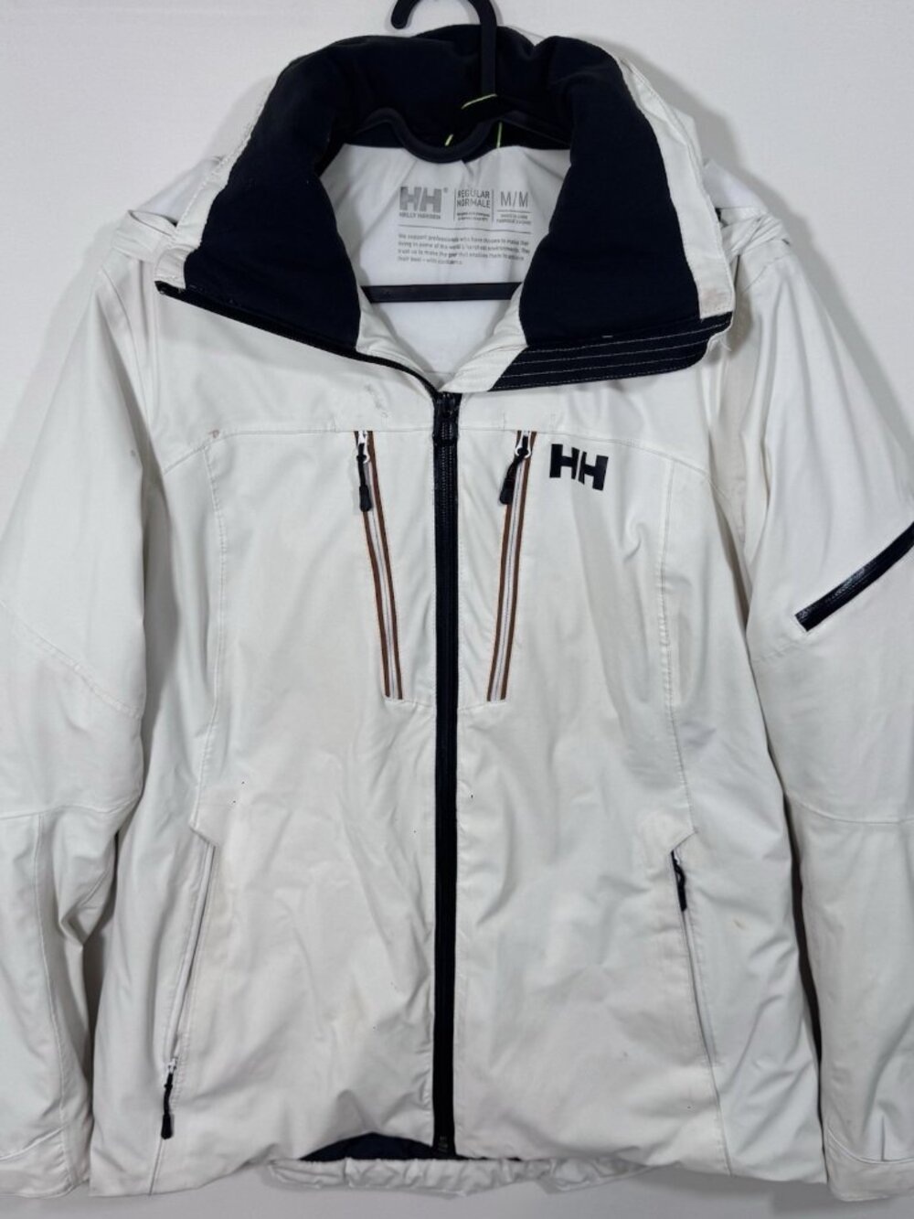 Helly Hansen Women Ski Snow Jacket White M H2Flow HellyTech PrimaLoft Motionista
